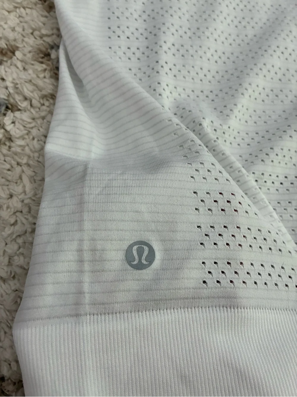 lululemon athletica White Perforated Tank Top